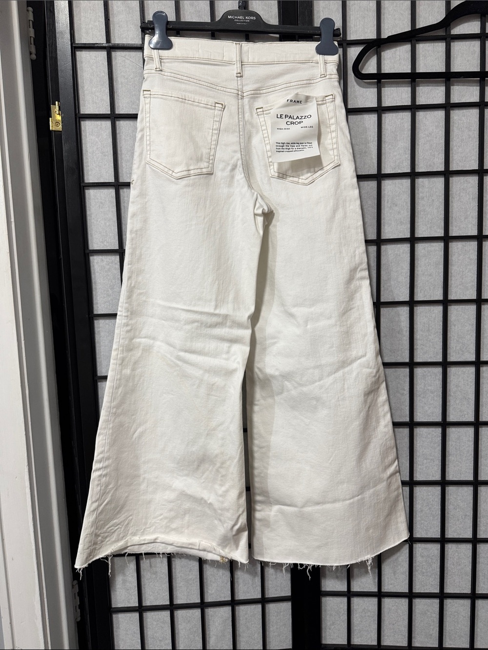 FRAME size 26 Le Palazzo Crop Raw Fray Jeans - Picture 10 of 10